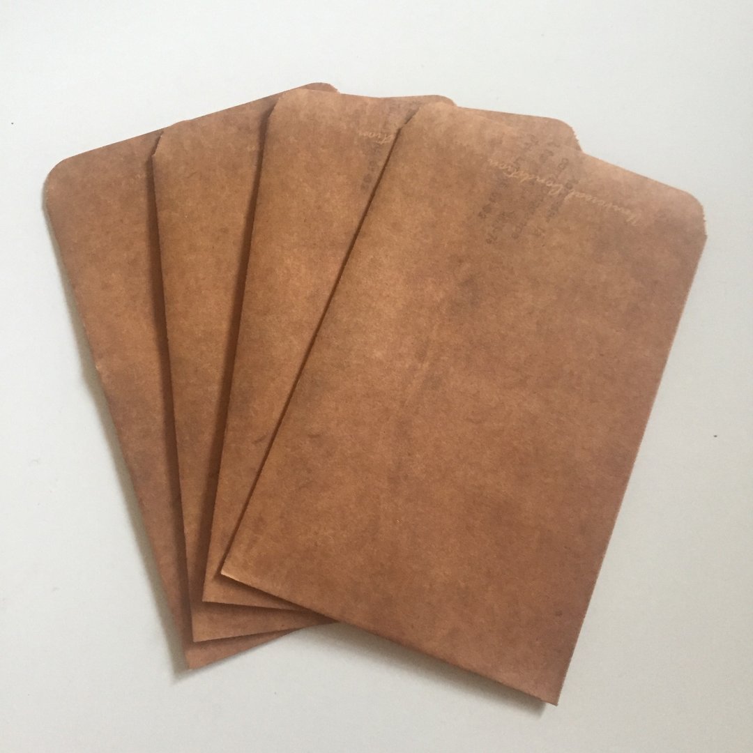 洛可可草莓 WELKIN_卡片明信片信封-复古仿旧英文水印信封五入 - 信封/信纸 - 纸 粉红色