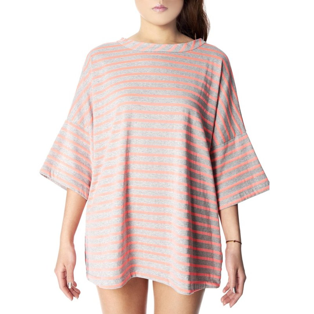 【top,t-shirt】_宽版宽袖上衣_ x 《两个爸爸》 - 女装 T 恤 - 其他材质 粉红色