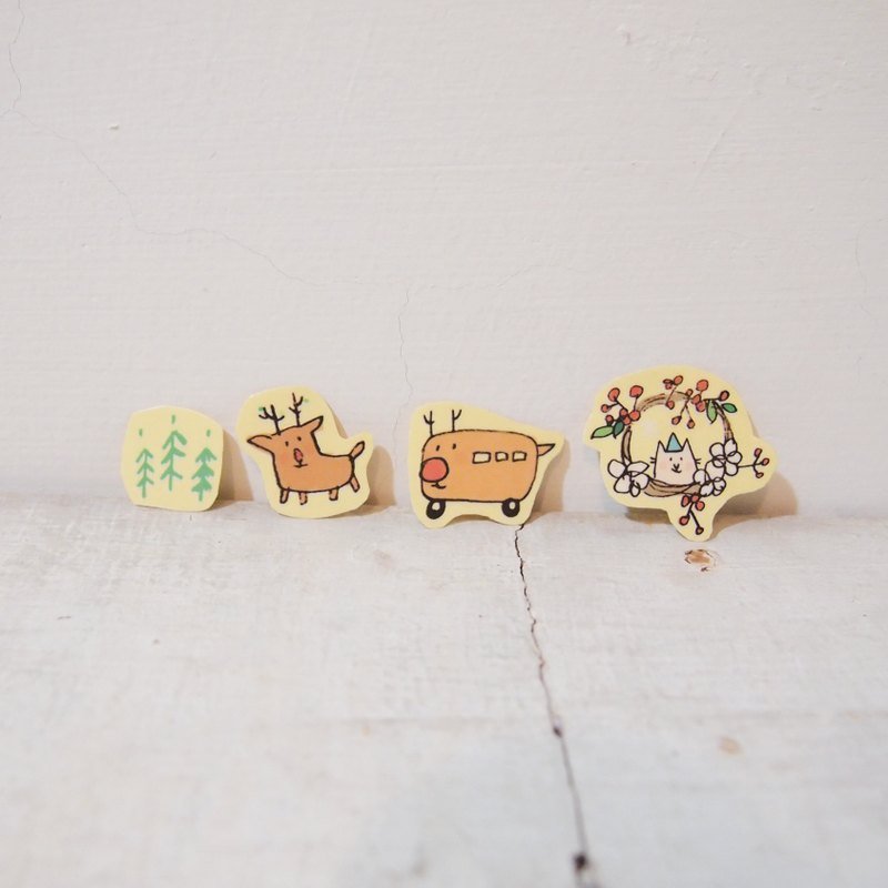 鹿来了-透明防水贴纸 - 贴纸 - 防水材质 多色