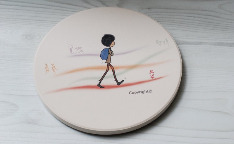 吸水杯垫-往前 - 杯垫 - 其他材质 白色