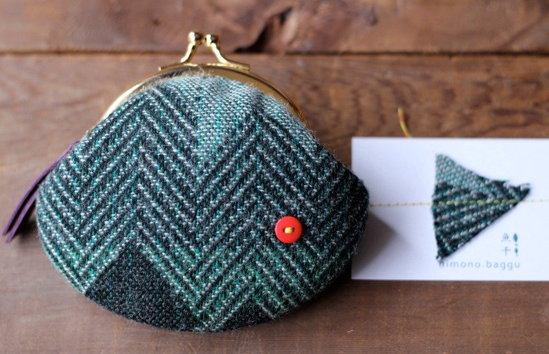 冬日森林 ◘ 手工小口金包 - 零钱包 - 其他材质 绿色