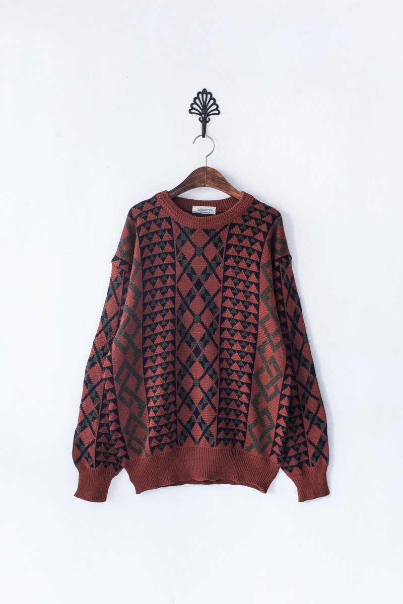 【Banana Flyin'】日本制 复古着 图腾 几何 套头毛衣 - 女装针织衫/毛衣 - 压克力 