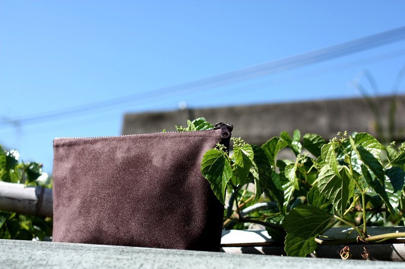 Chez。深咖可可麂皮绒制大容量收纳袋 - 其他 - 其他材质 咖啡色