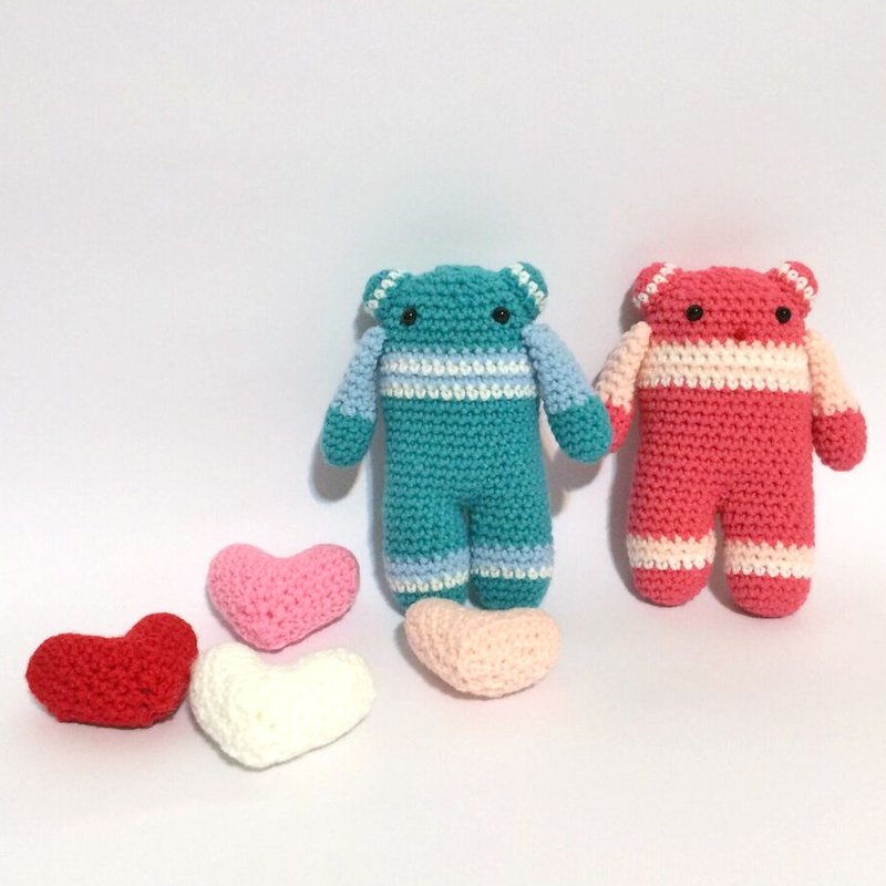 Aprilnana_Q宝 毛线娃娃 编织娃娃 蓝色 - 玩偶/公仔 - 其他材质 蓝色