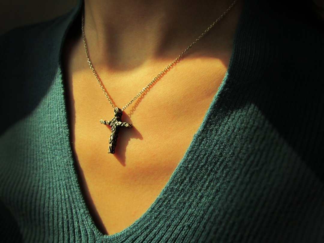cross eins necklace_十字架eins项链 | 男女对链 情人节 送礼 - 项链 - 银 银色