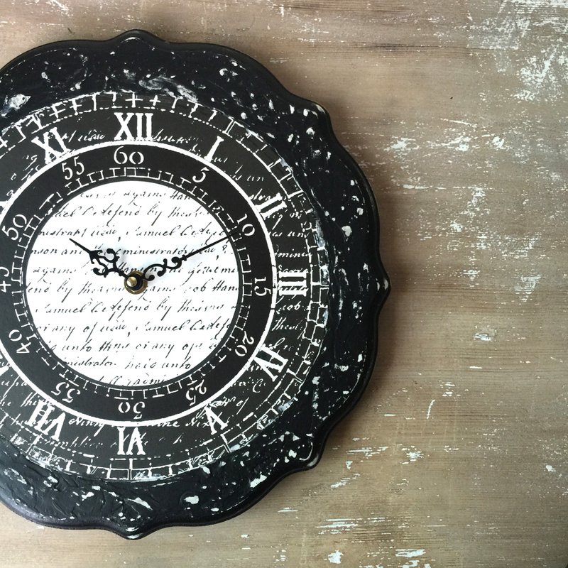 复刻回忆 对你情有独钟 工业时尚挂钟 时钟 - 时钟/闹钟 - 木头 黑色