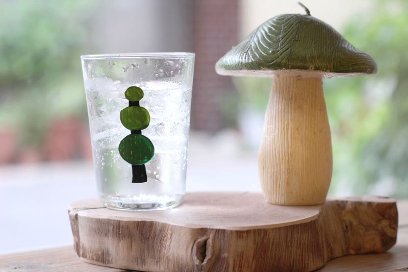 花之良展 § 丸子树冷水杯 - 茶具/茶杯 - 玻璃 绿色