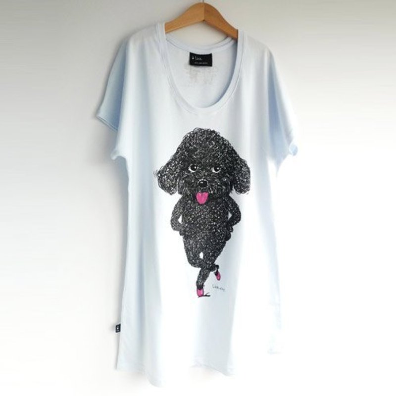 【换季特卖】踢踏贵宾狗 / 纯棉 / 男女均有 - 女装短裤 - 棉．麻 白色