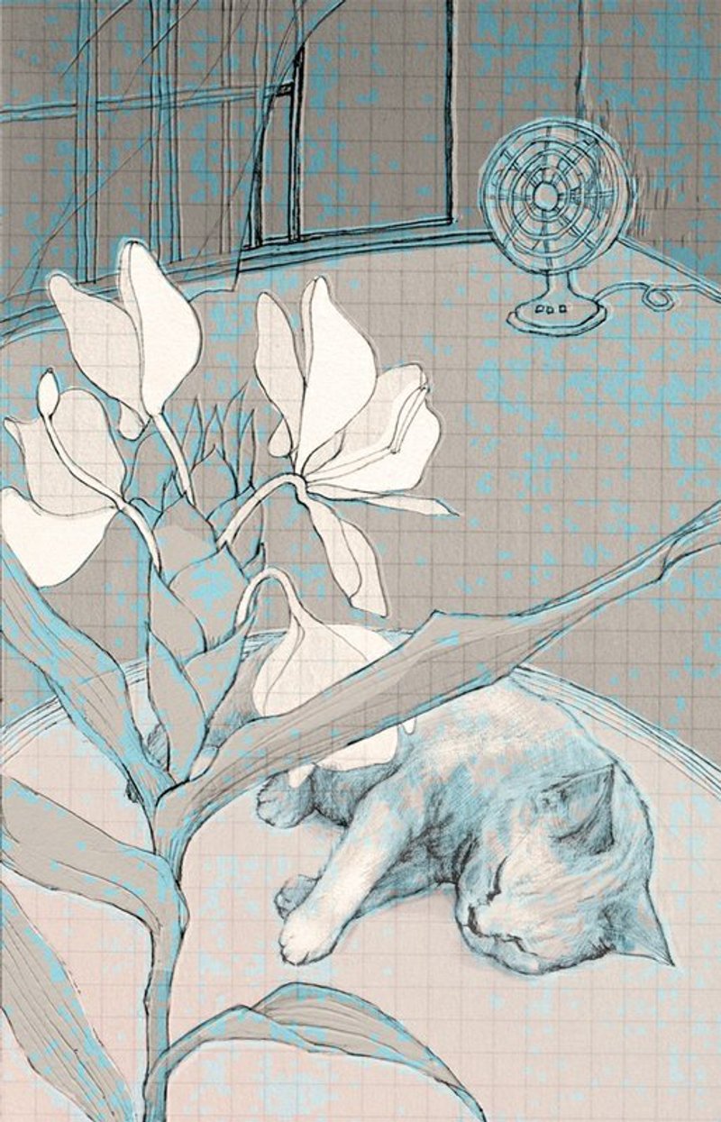 喵喵卡野姜蓝 - 卡片/明信片 - 纸 