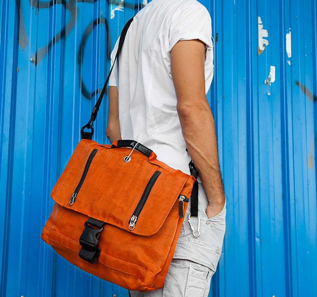 SMATERIA-SHADOW MESSENGER bag(M)- B306 (man) 男性简约外出包 - 侧背包/斜挎包 - 其他材质 咖啡色