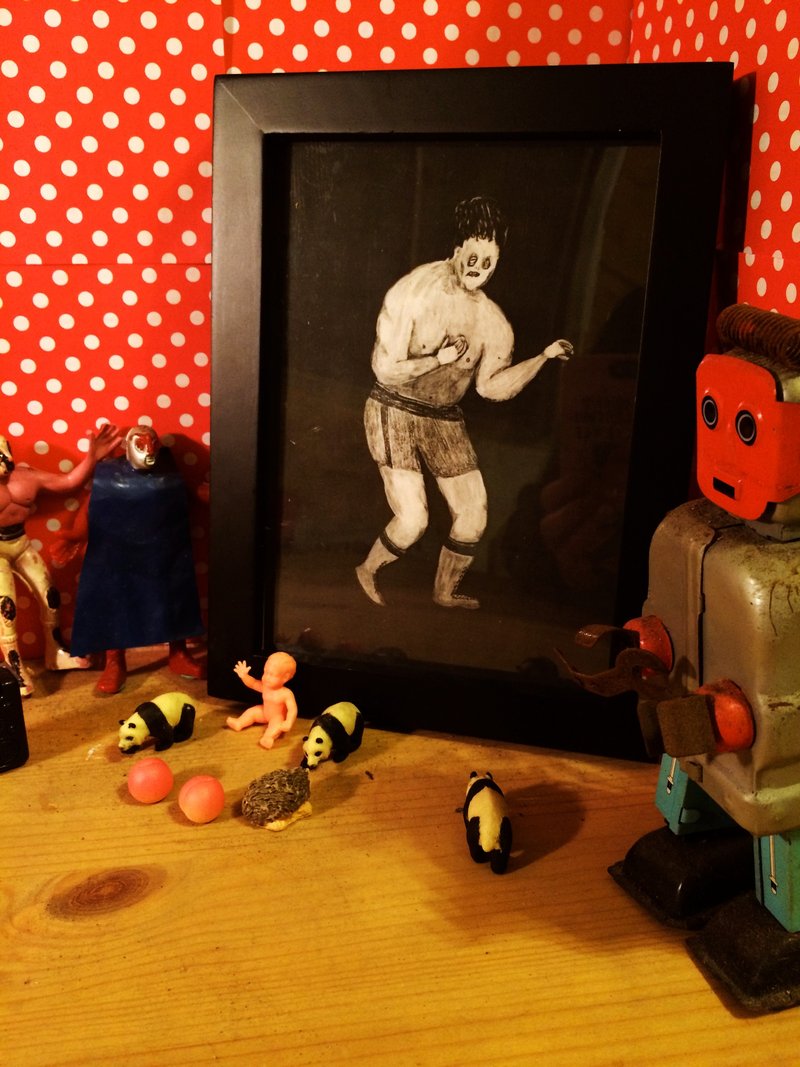 过去X未来多提无用 僵尸 zombie in my backyard 系列展览品 :Rocky (1976) - 其他 - 纸 灰色