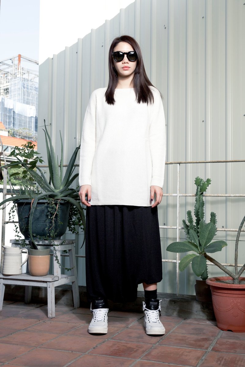 基本款一体成型长板针织上衣 Knitwear with no seam - 女装针织衫/毛衣 - 其他材质 灰色