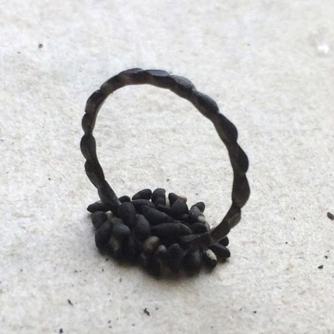 * Grain Series * sesame (sesame) pinky ring * 925 Silver - 戒指 - 其他金属 