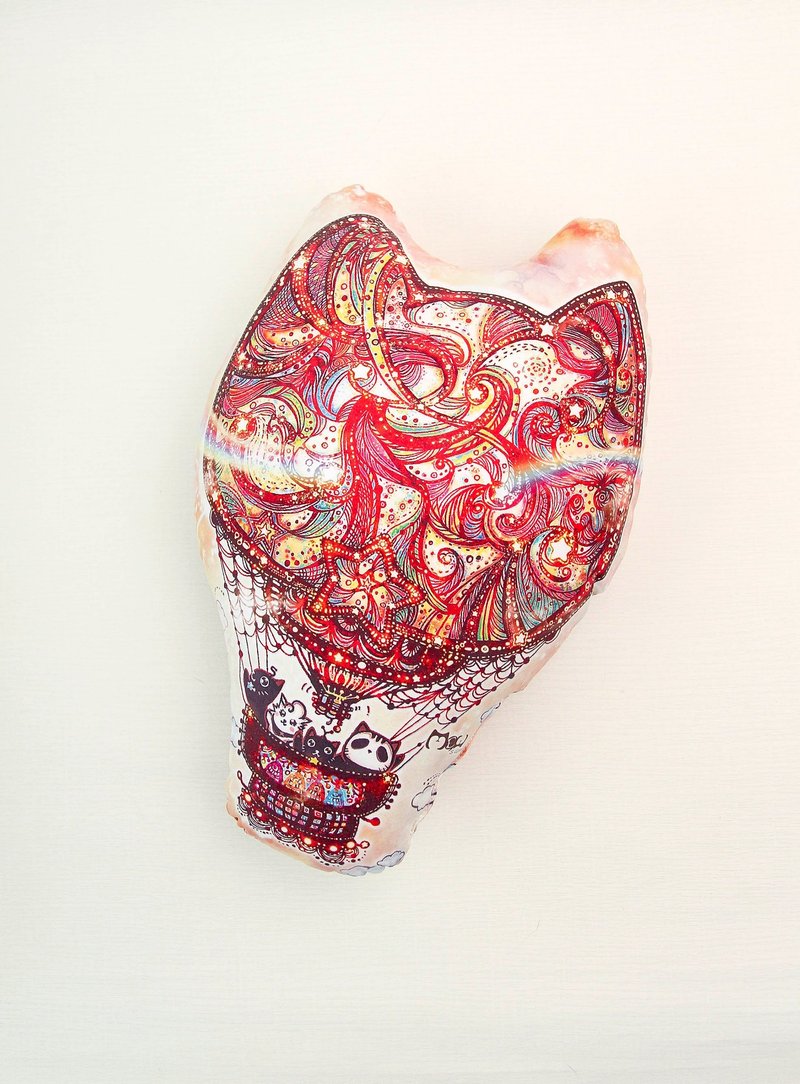 造型抱枕/午安枕 - 猫咪热气球 - 枕头/抱枕 - 其他材质 