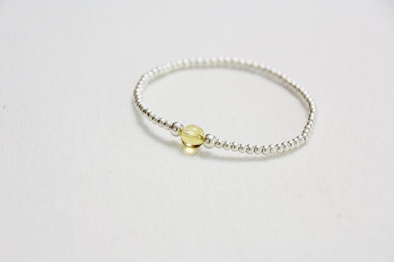 925纯银诞生石系列＿11月诞生石＿黄水晶 - 手链/手环 - 其他金属 黄色