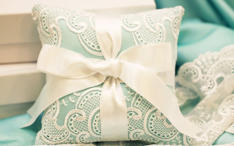 tiffany blue 手工蕾丝戒枕 - 其他 - 其他材质 蓝色