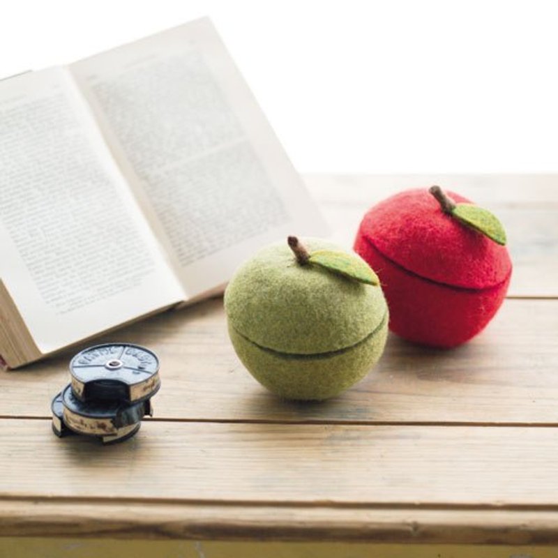 地球树公平贸易fair trade -- 羊毛毡开口笑苹果 - 摆饰 - 羊毛 红色