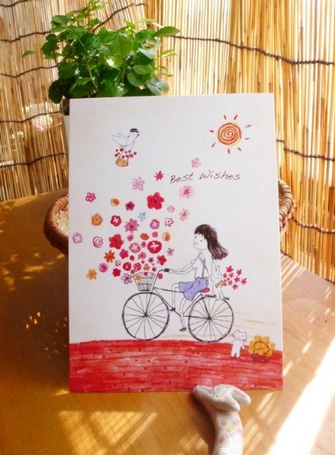 best wishes 祝福 明信片 - 卡片/明信片 - 纸 红色