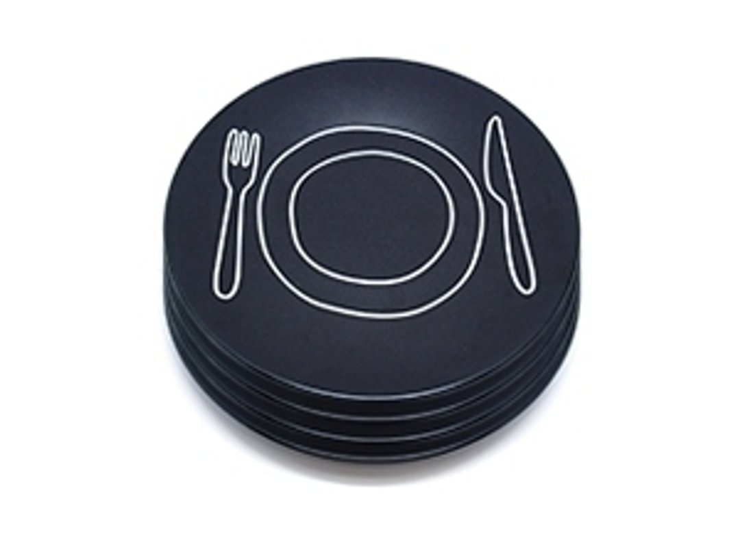 plate-plate餐盘-M-黑-4pcs/set - 厨房用具 - 其他材质 黑色
