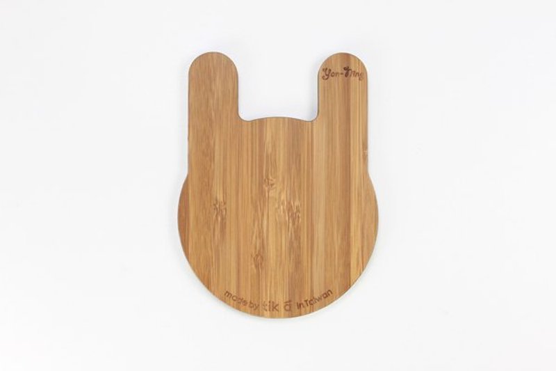 动物饼干杯垫-兔兔｜含雷雕姓名优惠｜台湾制作｜独一无二｜手作礼物｜ - 杯垫 - 竹 咖啡色