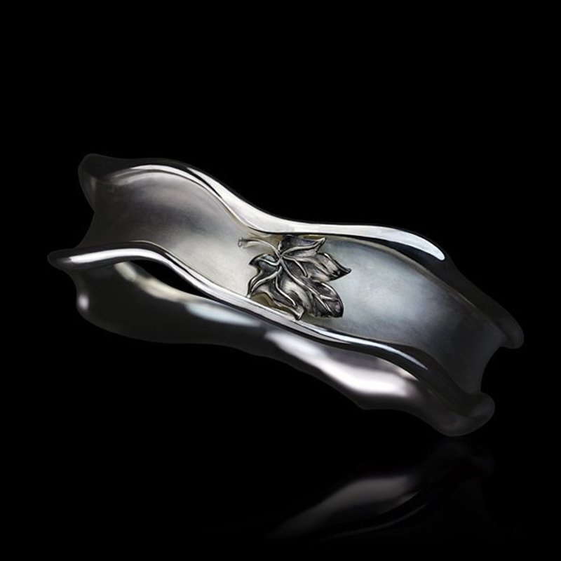 李太白 - 夜泊牛渚怀古，手镯作品 - 手链/手环 - 宝石 灰色