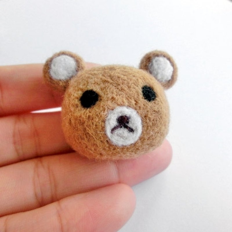 轻松熊 羊毛毡 胸针 - 玩偶/公仔 - 其他材质 金色