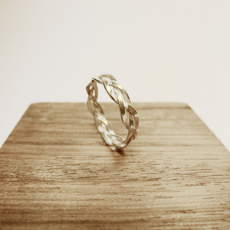 [L9N12 ] 编织银戒 - 戒指 - 其他金属 白色