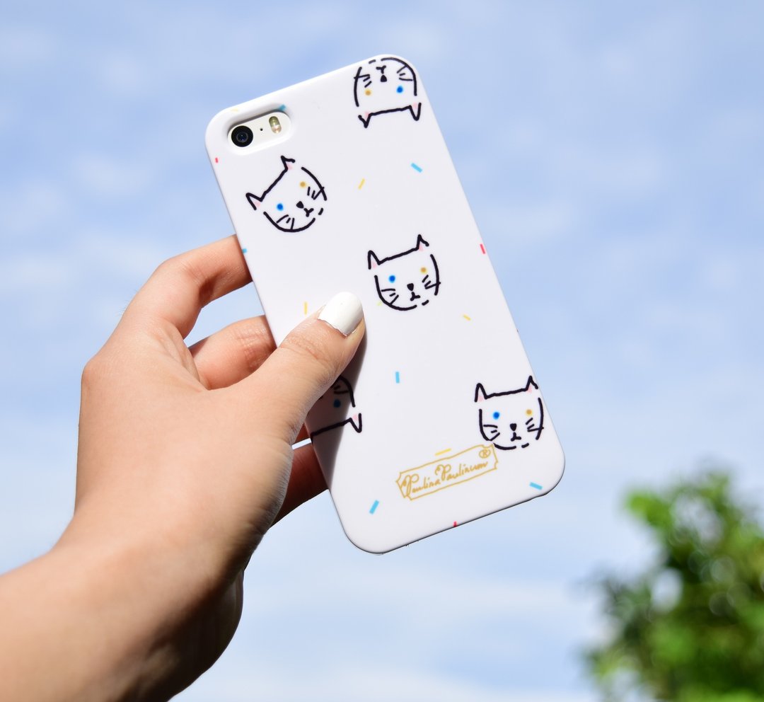 异色眼猫 iPhone LG手机壳 定制型号 刻字 Samsung HTC保护套 猫手机壳 可爱动物 插画 质感 生日礼物 交换礼物 圣诞礼物 OPPO 空压壳 - 手机壳/手机套 - 塑料 白色