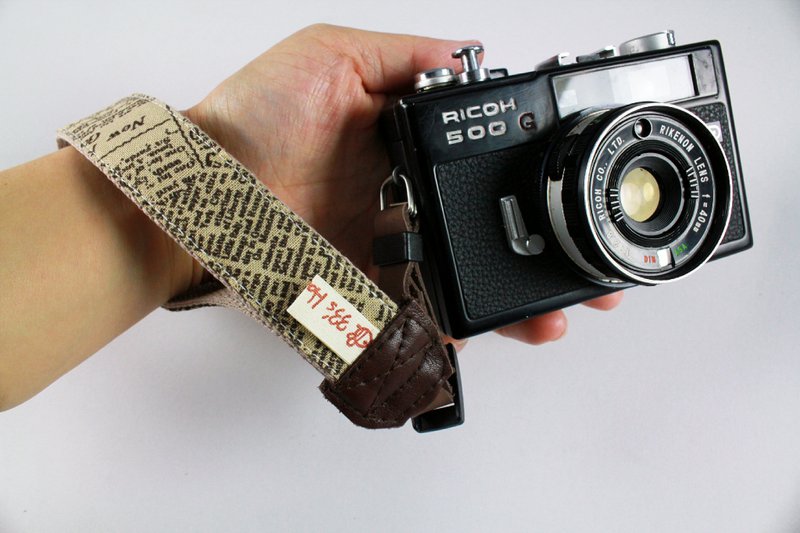 手作单眼.类单眼,相机,手机手腕带.手腕绳---报章杂志真皮绳款 - 相机 - 其他材质 咖啡色
