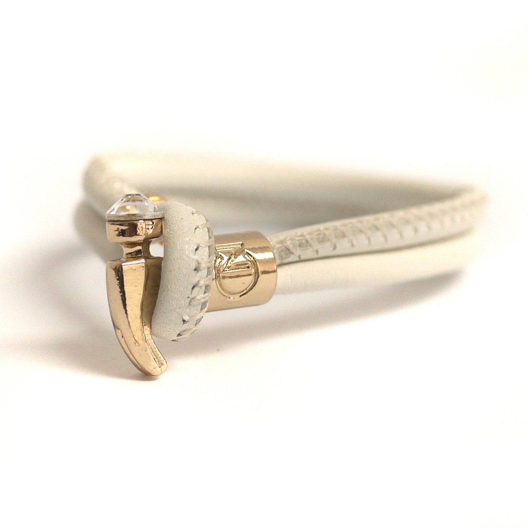 H1 003 white hammer bracelet - 手链/手环 - 其他金属 白色