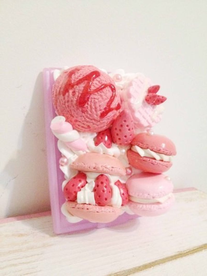 sweet4girls 手工 奶油 马卡隆 莓果甜点化妆镜 钻石 随身镜 摺叠镜 化妆镜 - 其他 - 其他材质 多色