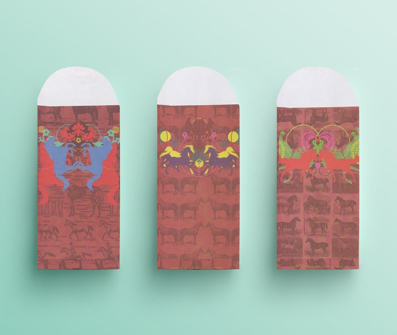 【马马相印】系列｜  Reflection Series < 3 入 > - 红包/春联 - 纸 红色