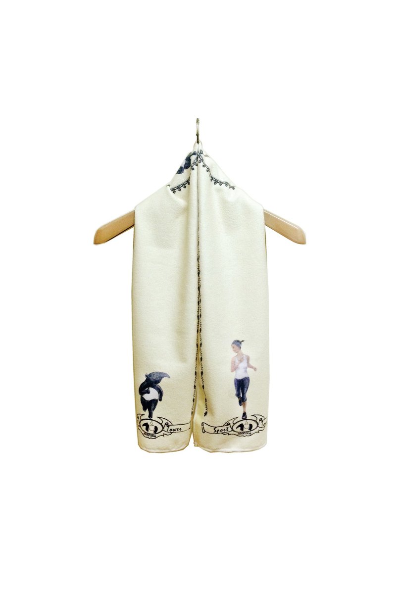 【Abocoba】就是要晒恩爱：〖跑步篇〗马来貘运动毛巾 - 毛巾浴巾 - 其他材质 黄色