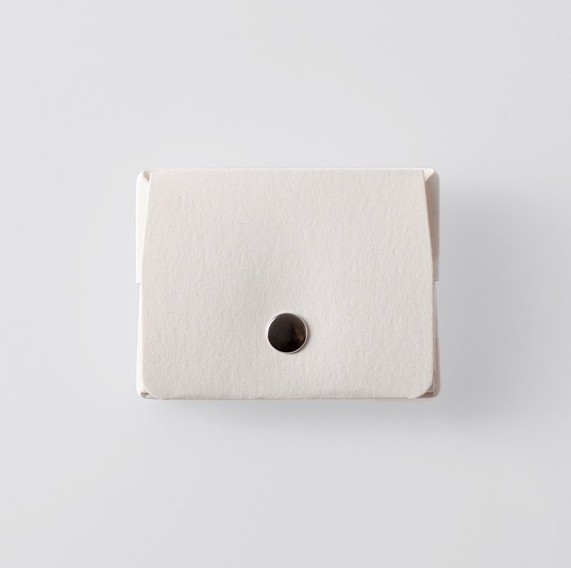 长方 折纸款 可水洗纸 零钱包 / 米白 - 零钱包 - 纸 白色