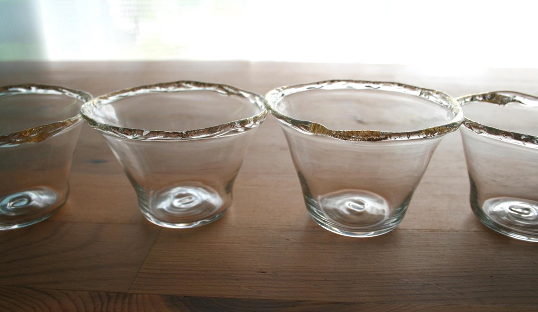 金箔手吹玻璃小酒杯 - 茶具/茶杯 - 玻璃 