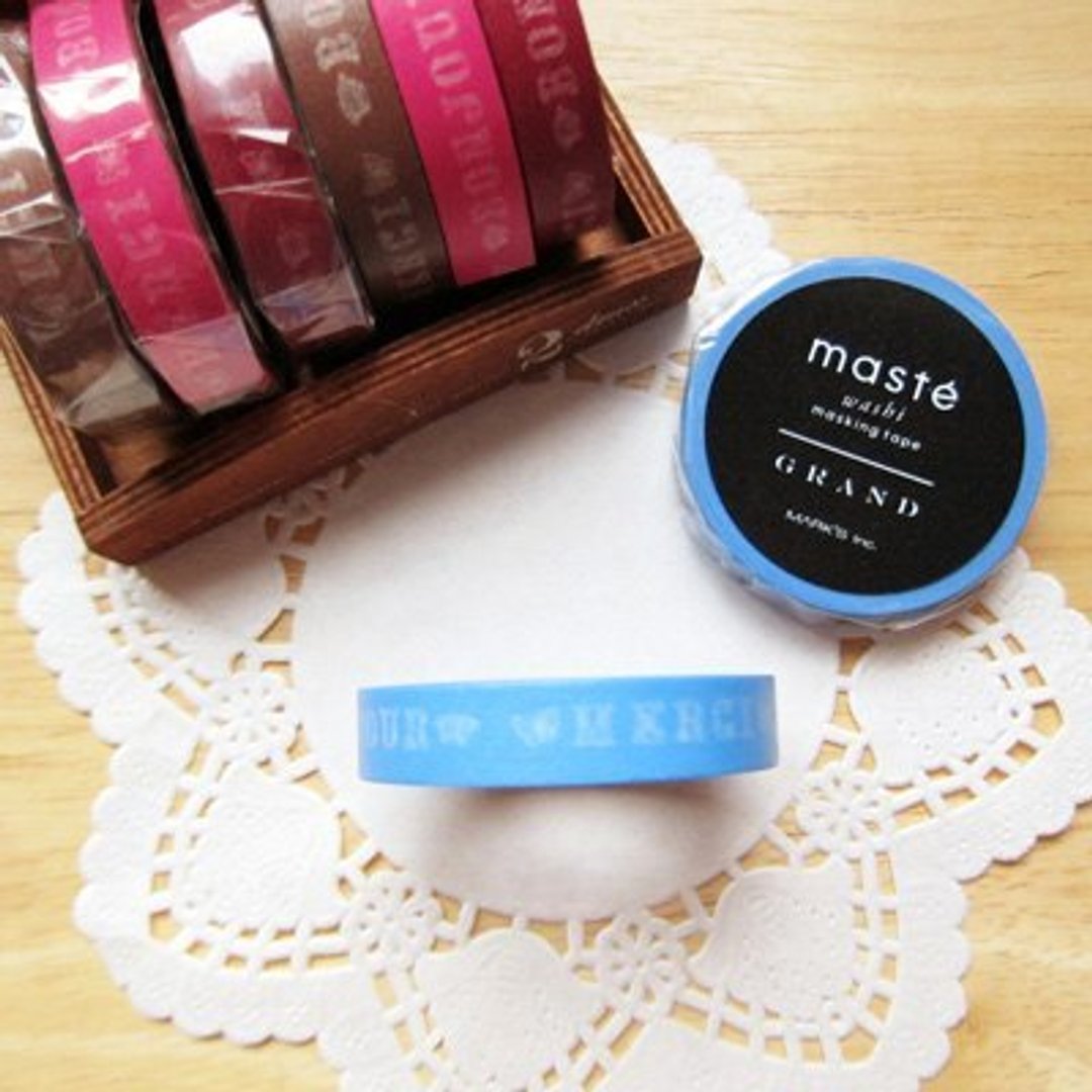 maste Masking Tape 和纸胶带【Bonjour-蓝 (MSG-MKT12-BL)】 - 纸胶带 - 纸 蓝色