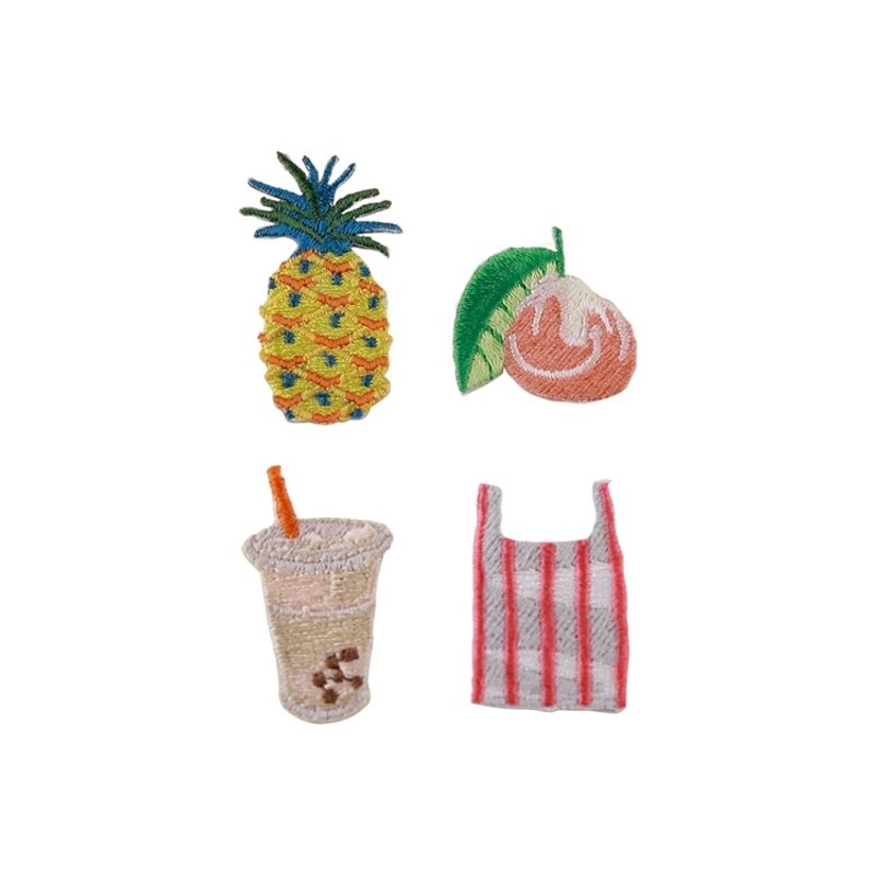 蘑菇MOGU/杂货/绣片/台湾百景盒1号 - 胸针 - 绣线 咖啡色