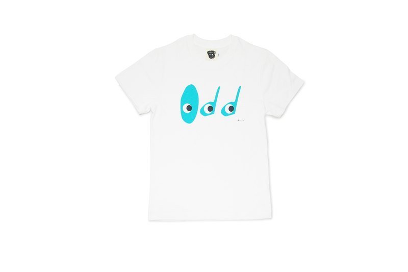 【Noddlefu纳豆腐】全棉台湾制Odd眼睛Tee 剩Ｍ - 男装上衣/T 恤 - 棉．麻 白色