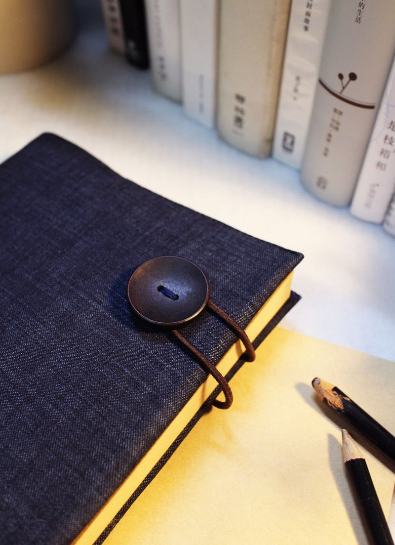 手作书衣笔记本【非诚勿扰】亮质丹宁款(大本=A5) - 笔记本/手帐 - 其他材质 蓝色