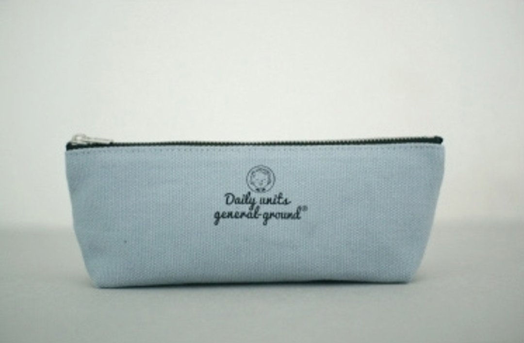 韩国【Afrocat】General-ground Cotton Case_P〈Moonstone blue〉手帐 笔袋 铅笔盒 收纳 - 铅笔/自动铅笔 - 棉 蓝色