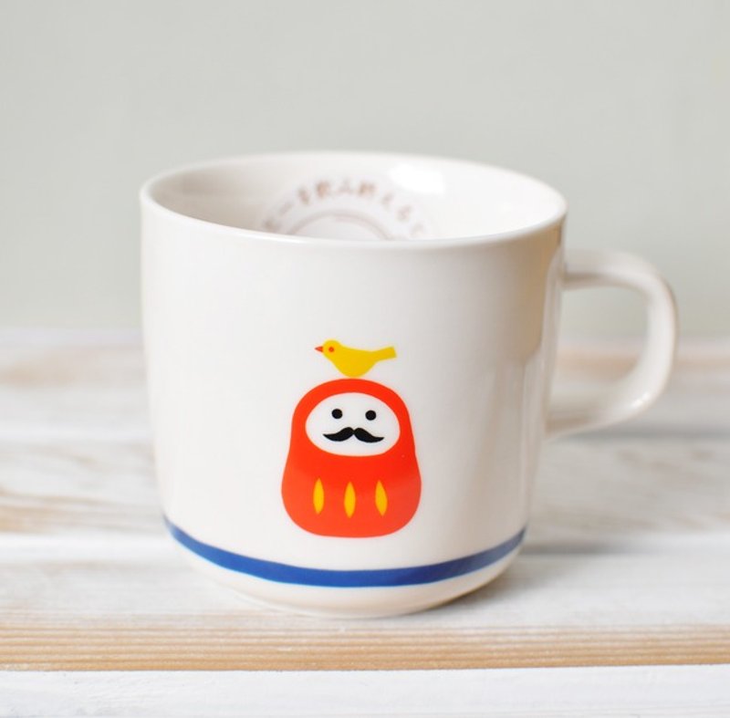 【日本Decole】concombre系列 不倒翁福气马克杯 / 咖啡杯 - 咖啡杯/马克杯 - 其他材质 红色