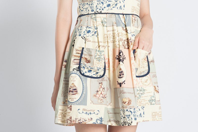 Pepper Petite 2014早春新款 * 复古马卡龙露肩洋装(蓝) - 洋装/连衣裙 - 棉．麻 蓝色