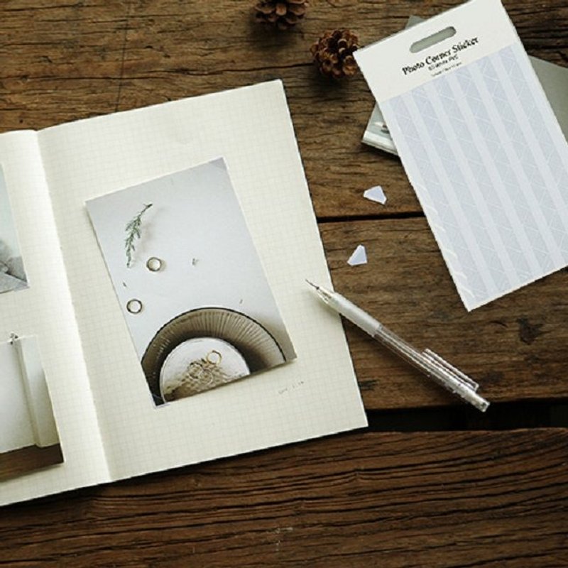 Dailylike PVC相片固定角贴组-01白,E2D85482 - 相簿/相册 - 塑料 白色