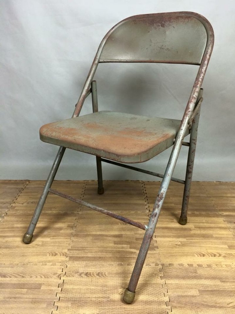 古董老品工业风铁椅折叠椅折叠椅bauhaus乡村杂货zakka普普风北欧风eames咖啡lomo摄影ikea古着黑胶发廊salon金工 - 其他家具 - 其他金属 灰色