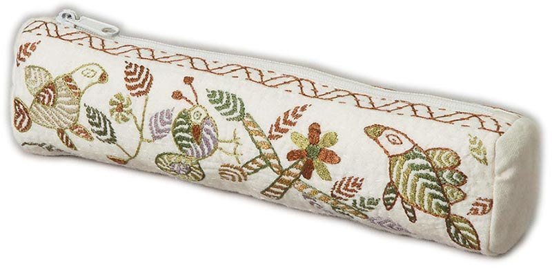 地球树Fair trade&Eco-“小袋系列”-双胞胎小鸟手工刺绣小袋 - 铅笔盒/笔袋 - 其他材质 