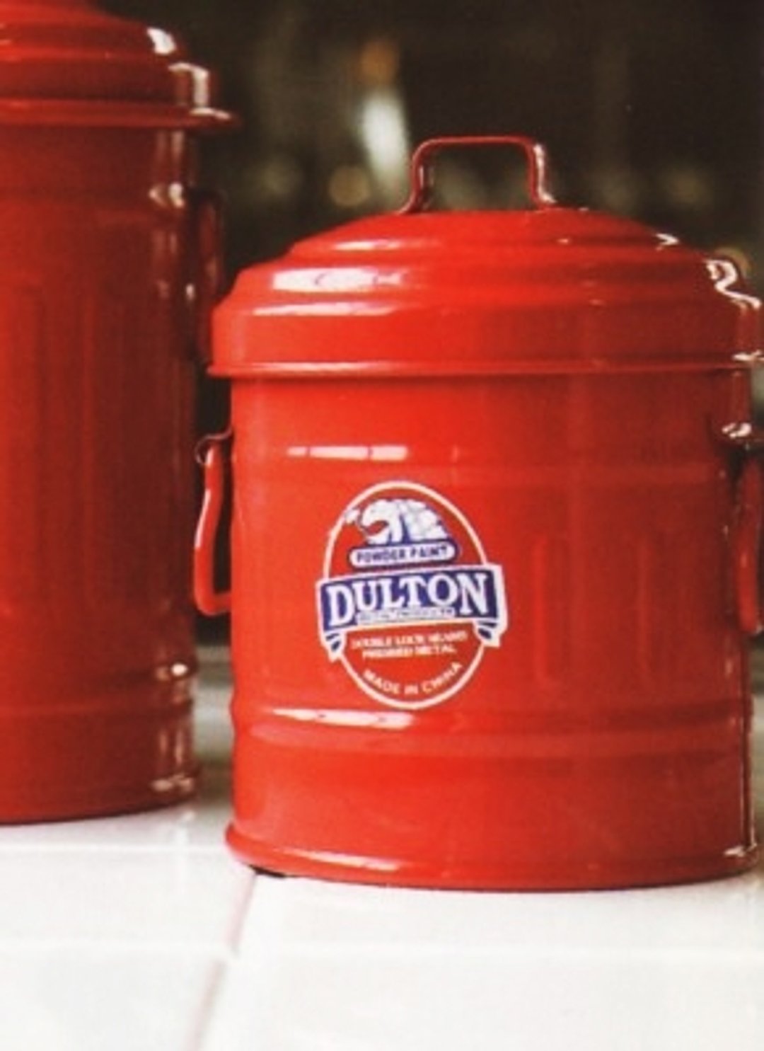 [SUSS] 日本Dulton复古工业风 金属造型收纳桶/垃圾桶380ML(红色)-现货包邮 - 其他 - 其他金属 红色