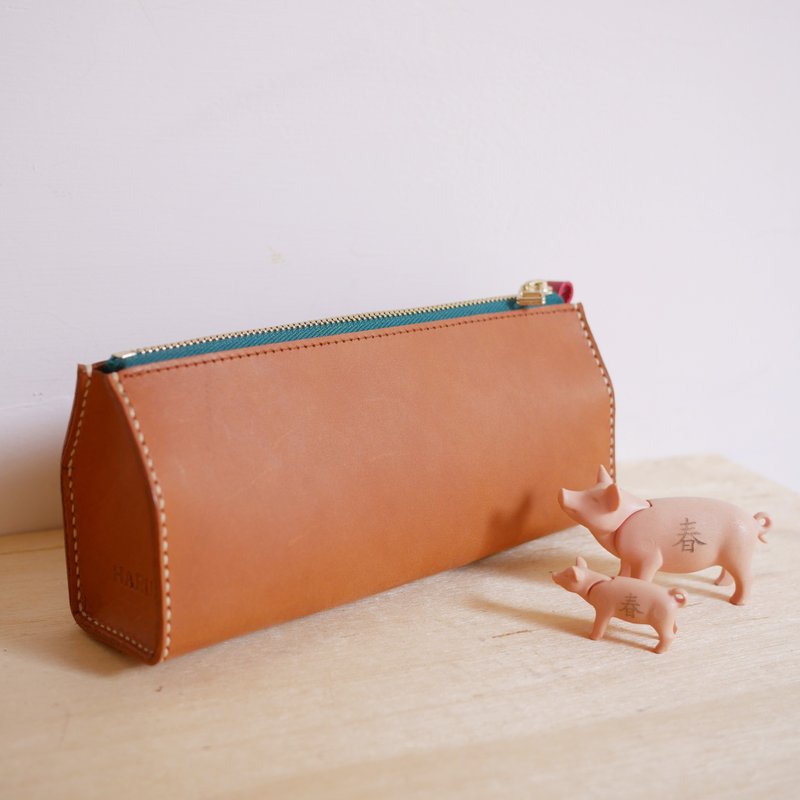 谷仓铅笔盒加大版 - 铅笔盒/笔袋 - 真皮 卡其色