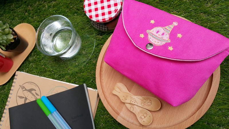 桃红星球化妆包 - 化妆包/杂物包 - 其他材质 红色