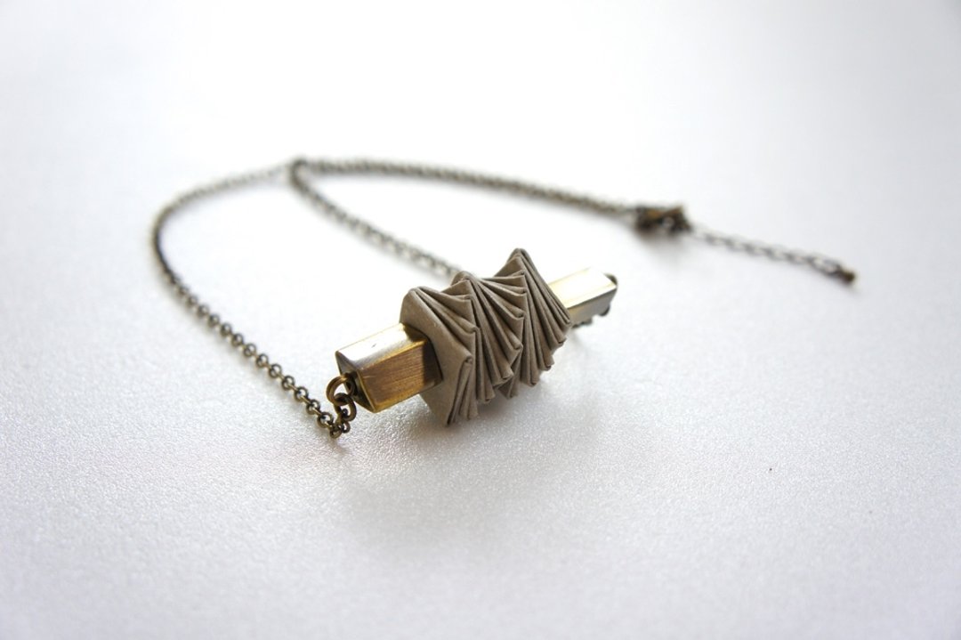 十分设计 螺旋结构款 灰色短项链 Pendant Necklaces（长链可选） - 项链 - 其他材质 灰色