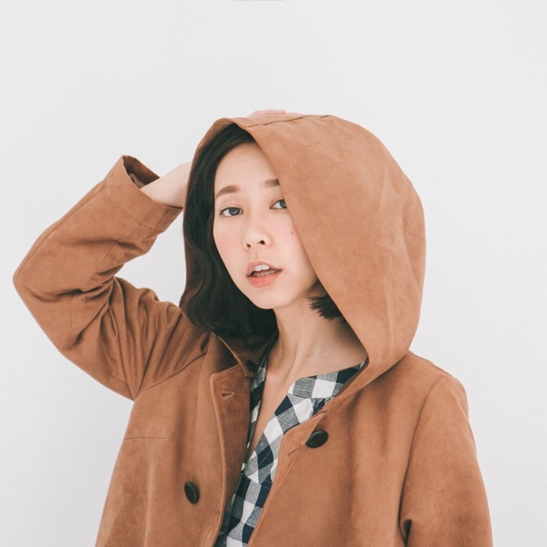 许许儿♪2way麂皮连帽排扣大衣外套 - 女装休闲/机能外套 - 其他材质 咖啡色